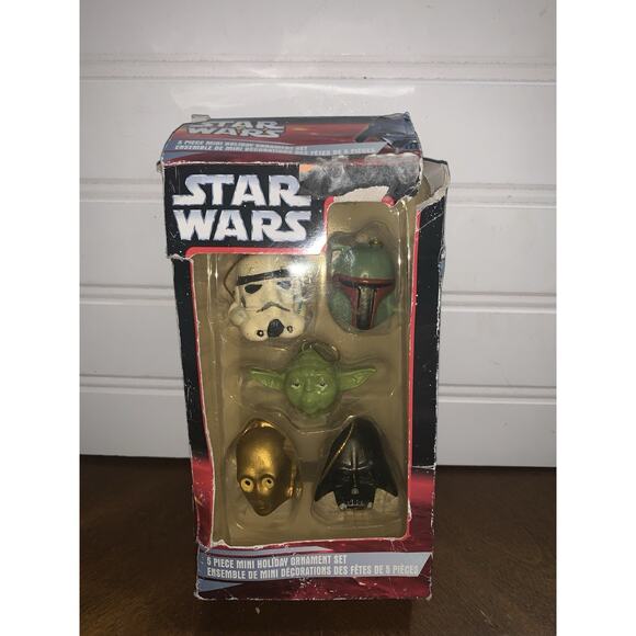 Vintage 5 Star Wars Hanging Christmas Ornaments 2006 Lucas Films Ltd NIB Damage - Picture 4 of 6